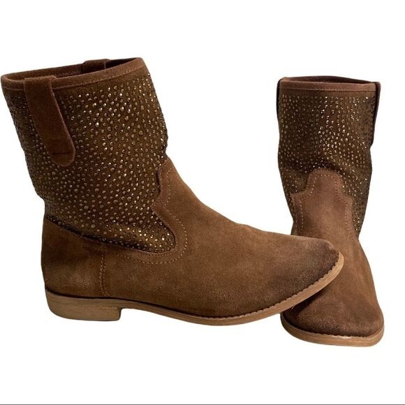 NAUGHTY MONKEY, Women’s Studded Suede Cowboy Boots, Size 7.5 - Picture 5 of 12